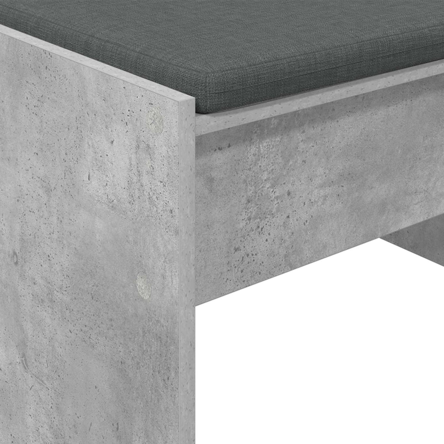 Előtér pad párnával Beton Szürke 103 x 38 x 40 cm