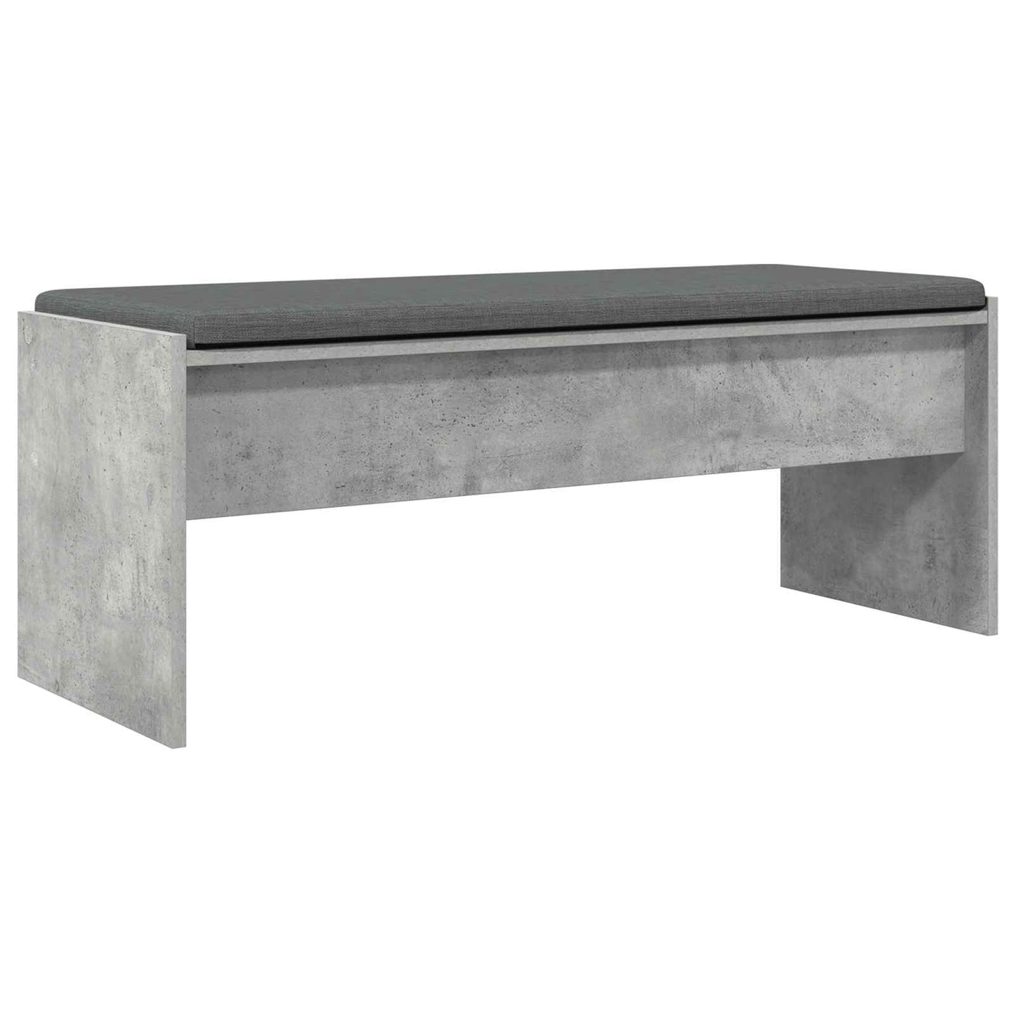 Előtér pad párnával Beton Szürke 103 x 38 x 40 cm