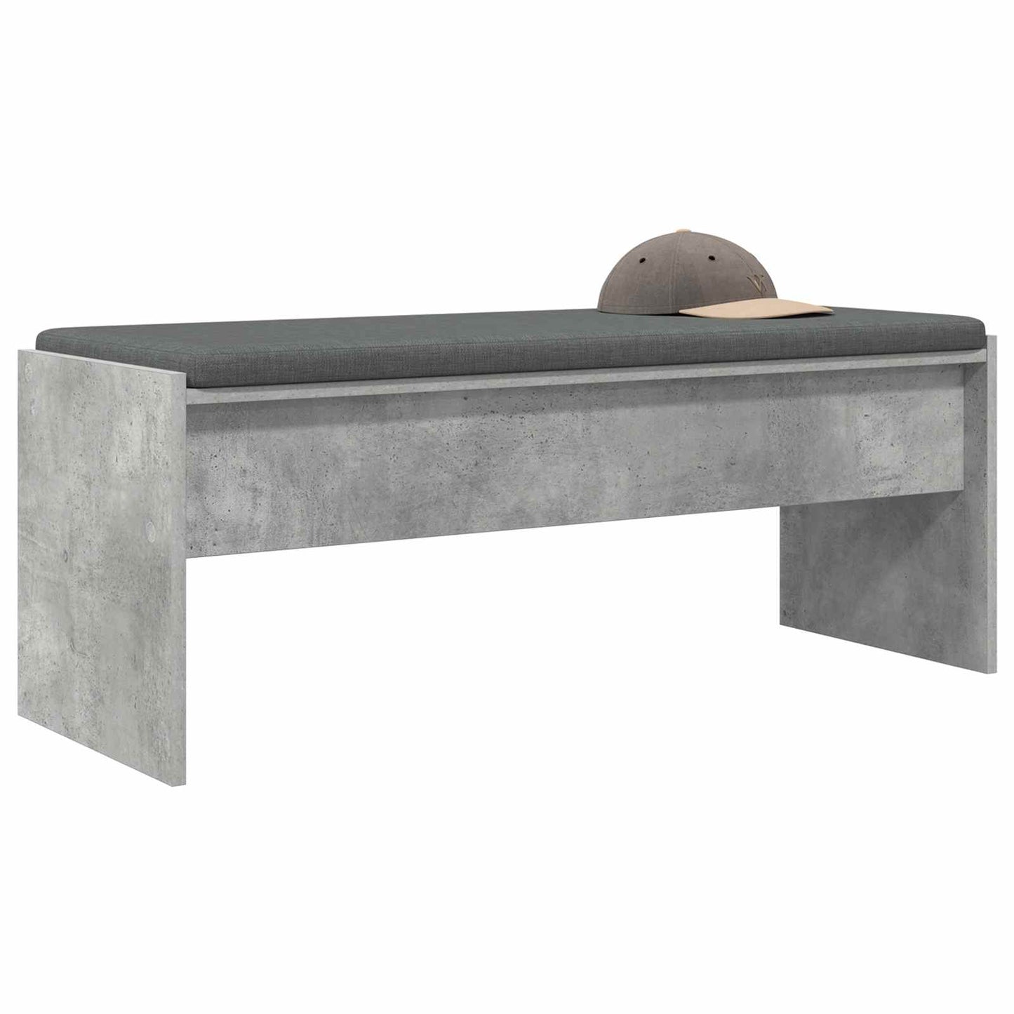 Előtér pad párnával Beton Szürke 103 x 38 x 40 cm