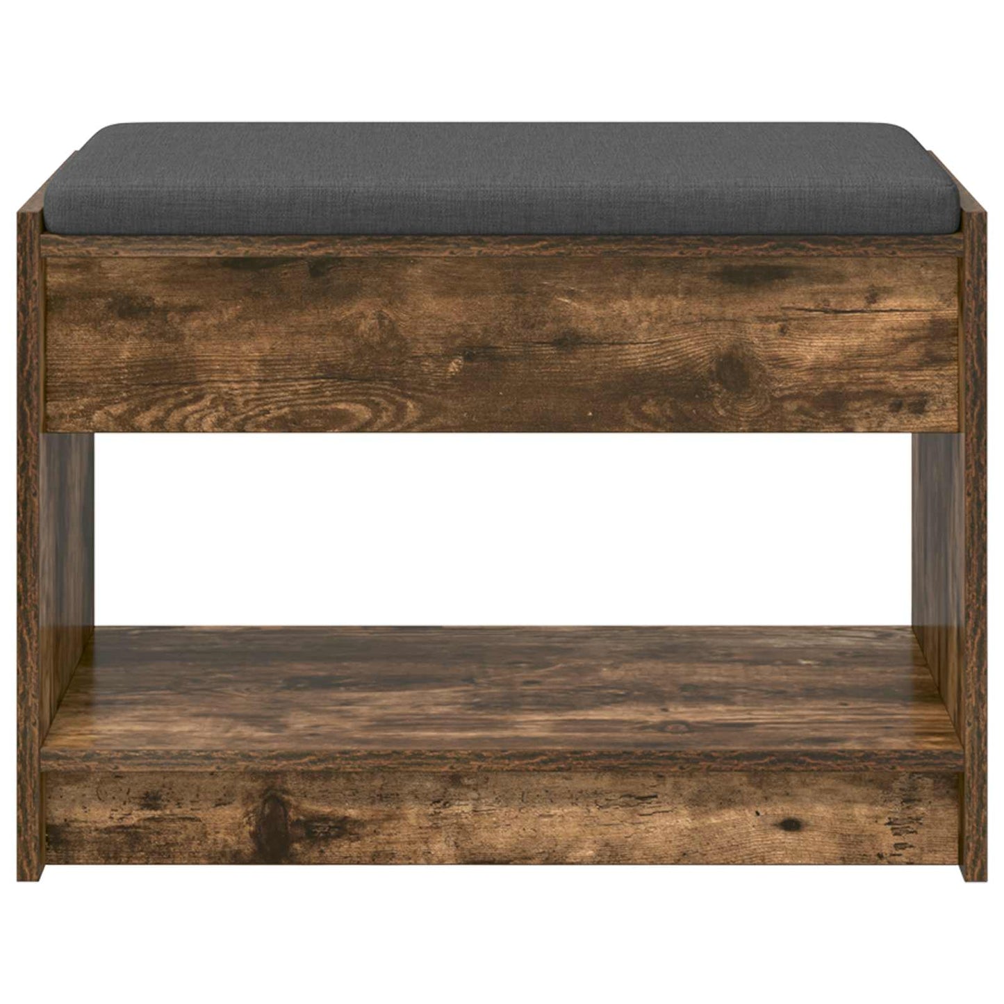 Előtér pad Füstölt Tölgy 63 x 38 x 45 cm Műanyag Fa és Szövet