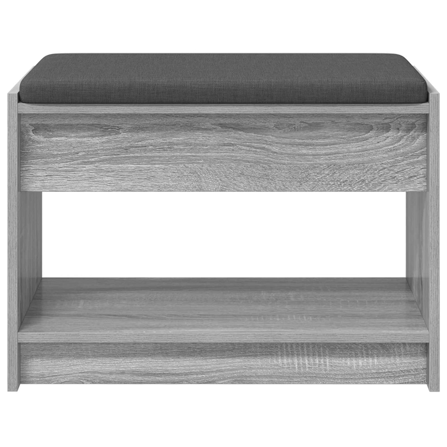 Előtér pad Szürke Sonoma 63 x 38 x 45 cm Műanyag Fa és Szövet