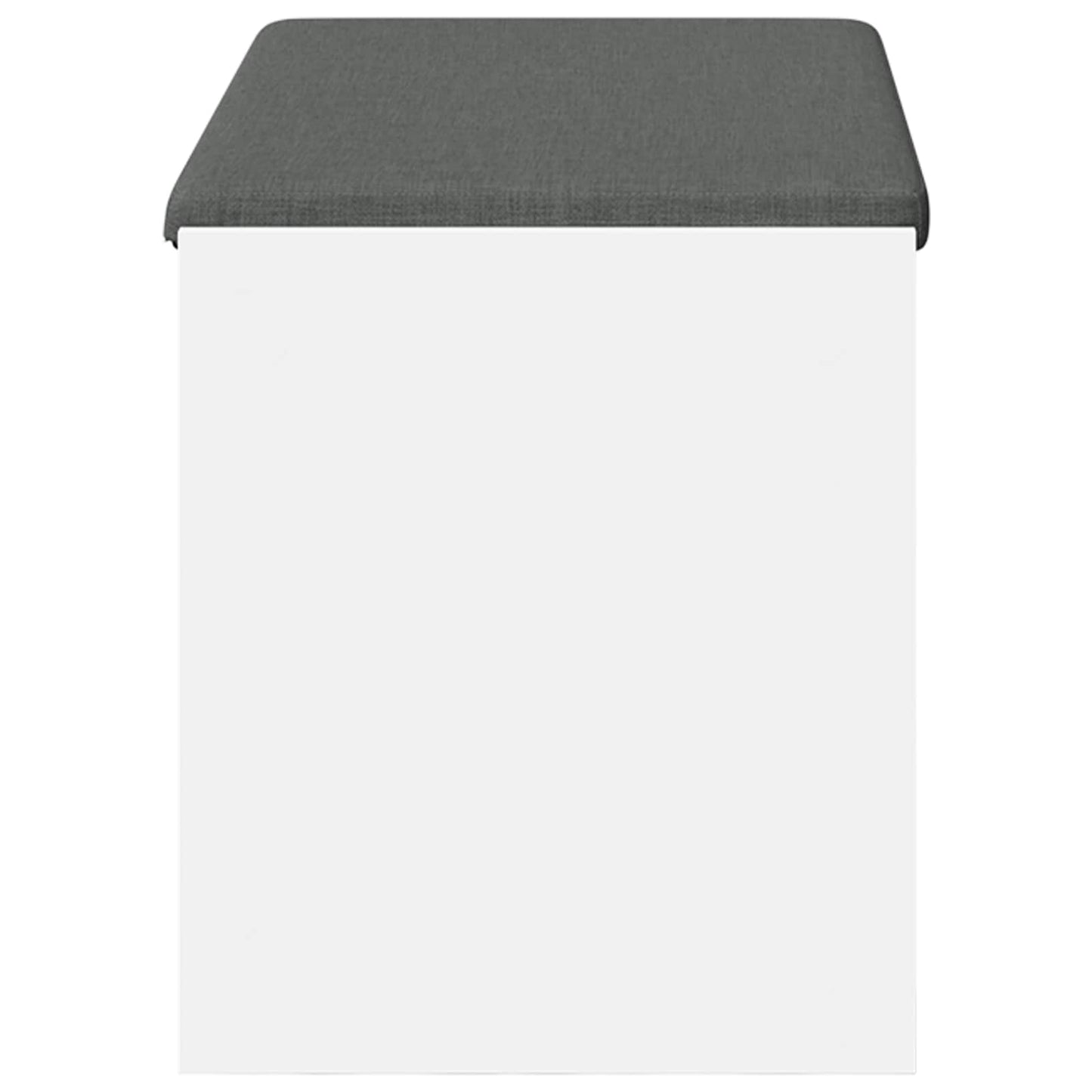 Előtér pad párnával Fehér 83 x 38 x 45 cm Műanyag Fa és Szövet