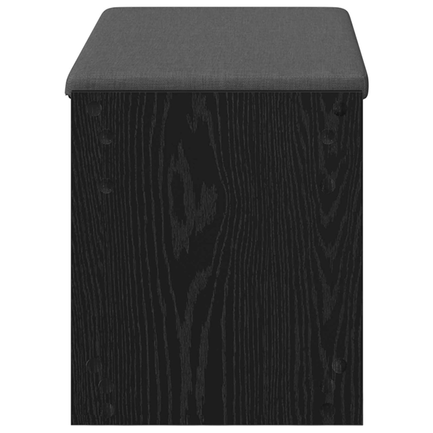 Előtér pad Fekete Tölgy 83 x 38 x 45 cm Műanyag Fa és Szövet