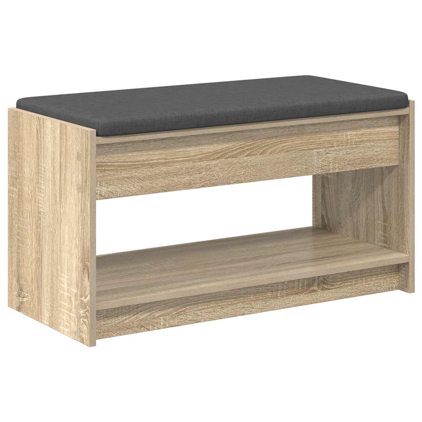 Előtér pad Sonoma tölgy 83 x 38 x 45 cm Műanyag Fa és Szövet