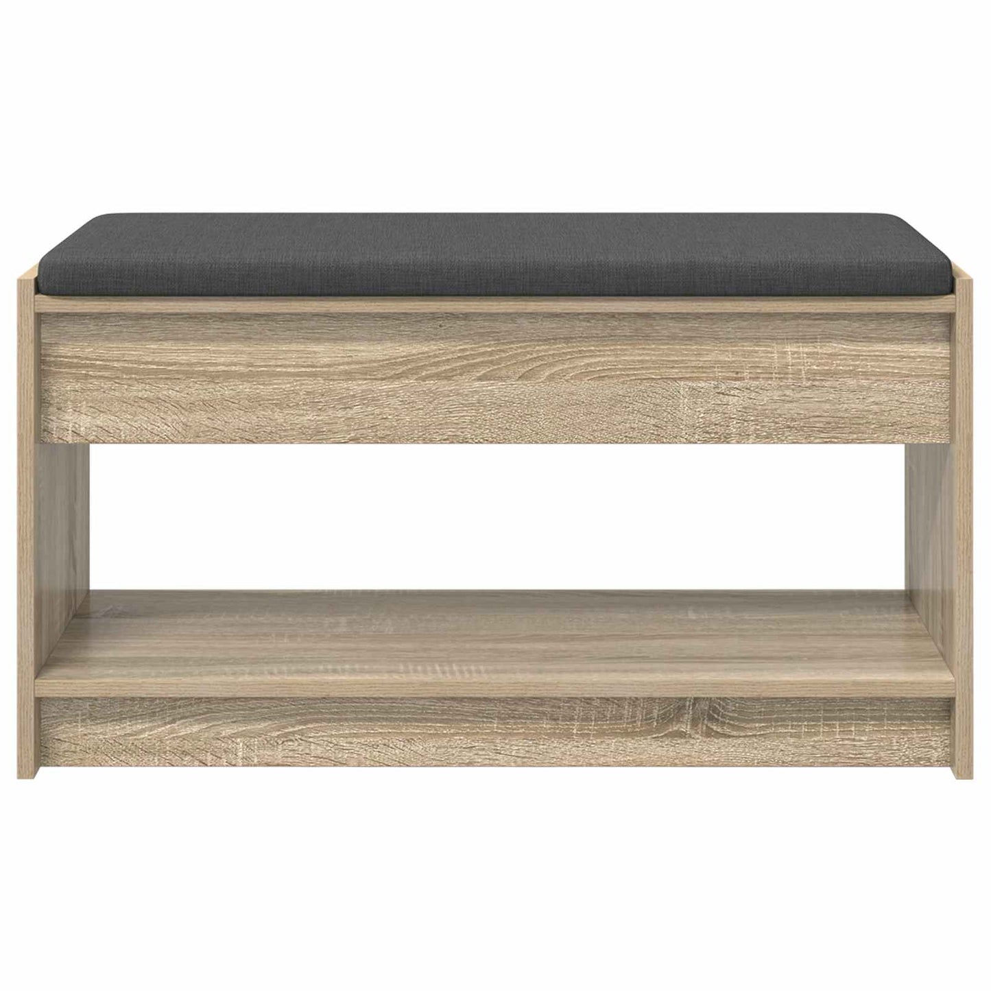 Előtér pad Sonoma tölgy 83 x 38 x 45 cm Műanyag Fa és Szövet