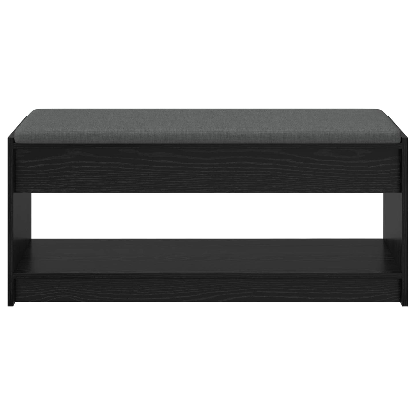 Előtér pad Fekete Tölgy 103 x 38 x 45 cm Műanyag Fa és Szövet