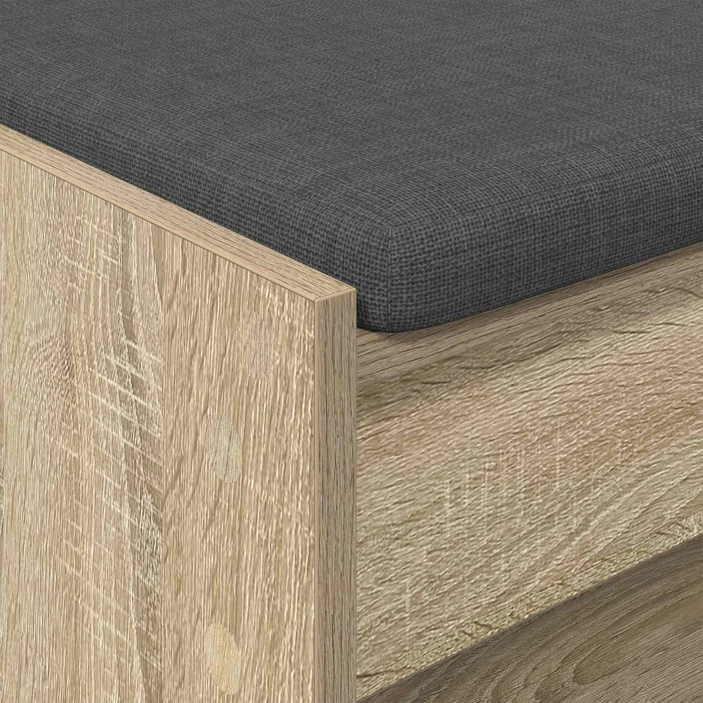 Előtér pad Sonoma tölgy 103 x 38 x 45 cm Műanyag Fa és Szövet