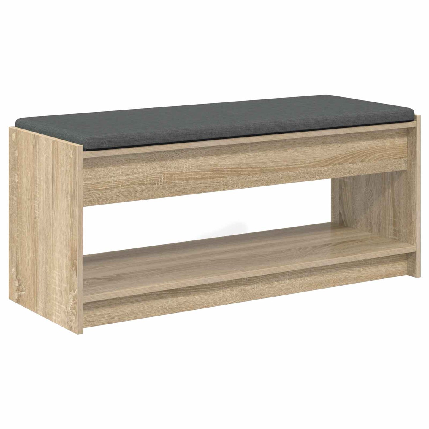 Előtér pad Sonoma tölgy 103 x 38 x 45 cm Műanyag Fa és Szövet