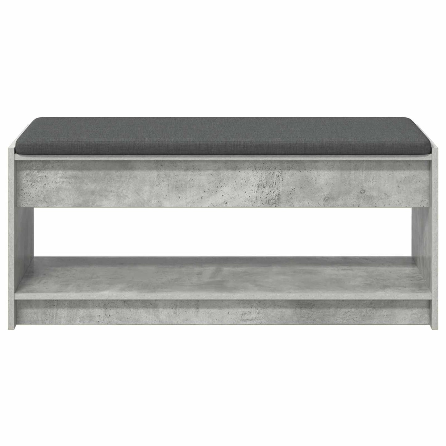 Előtér pad Beton Szürke 103 x 38 x 45 cm Műanyag Fa és Szövet