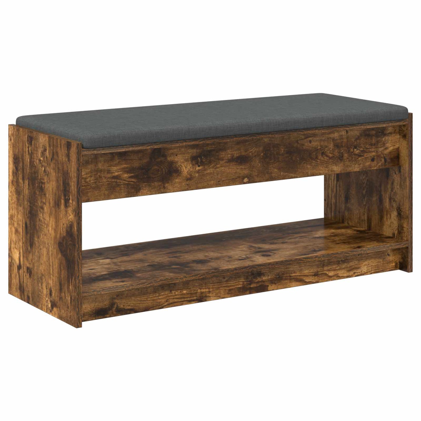 Előtér pad Füstölt Tölgy 103 x 38 x 45 cm Műanyag Fa és Szövet