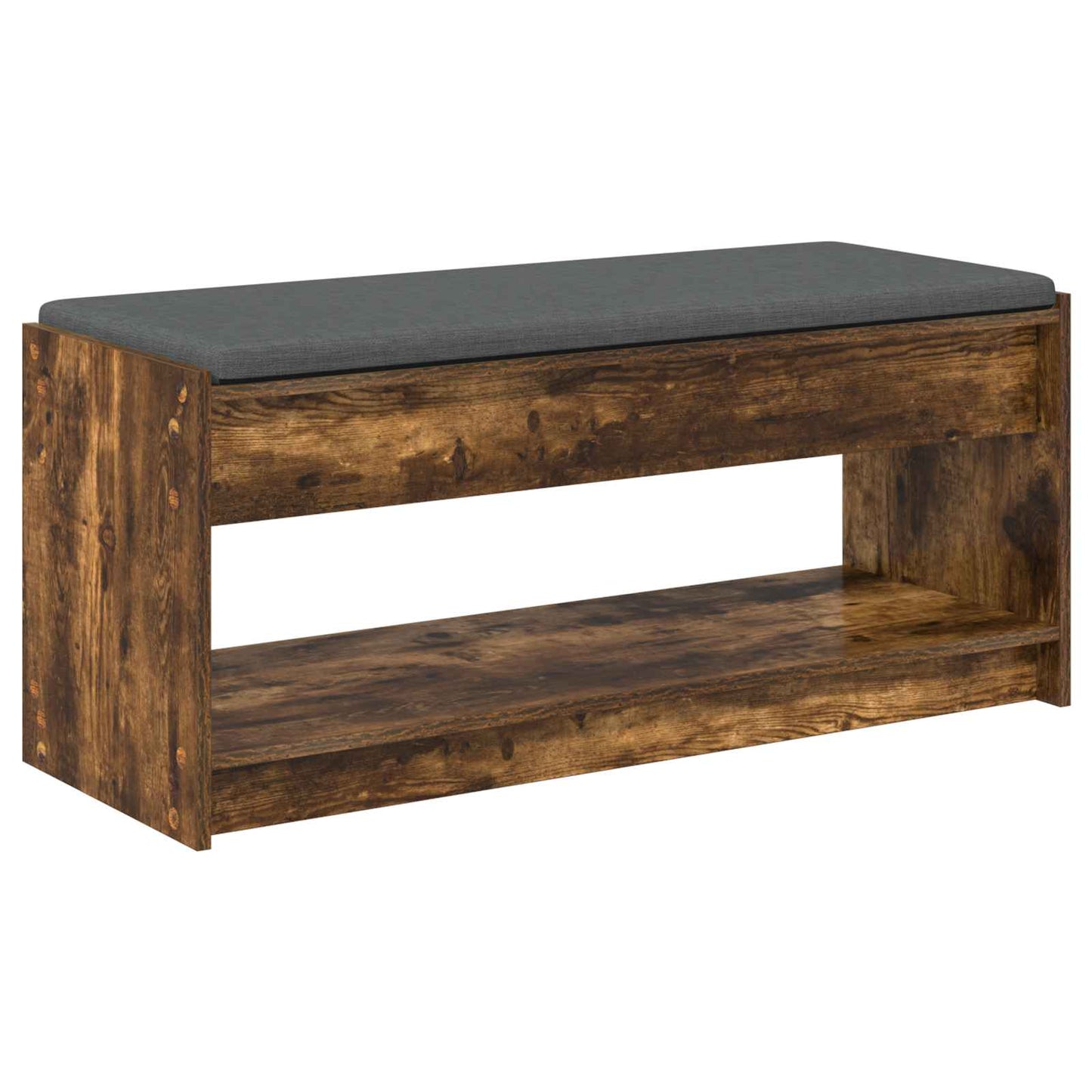 Előtér pad Füstölt Tölgy 103 x 38 x 45 cm Műanyag Fa és Szövet
