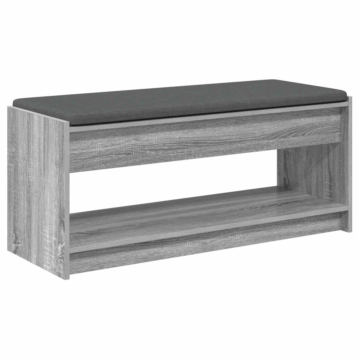 Előtér pad Szürke Sonoma 103 x 38 x 45 cm Műanyag Fa és Szövet