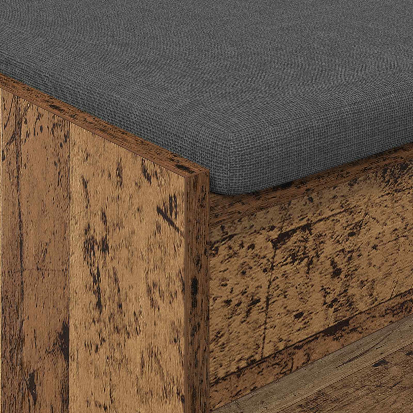 Előtér pad Öreg fa 103 x 38 x 45 cm Műanyag Fa és Szövet