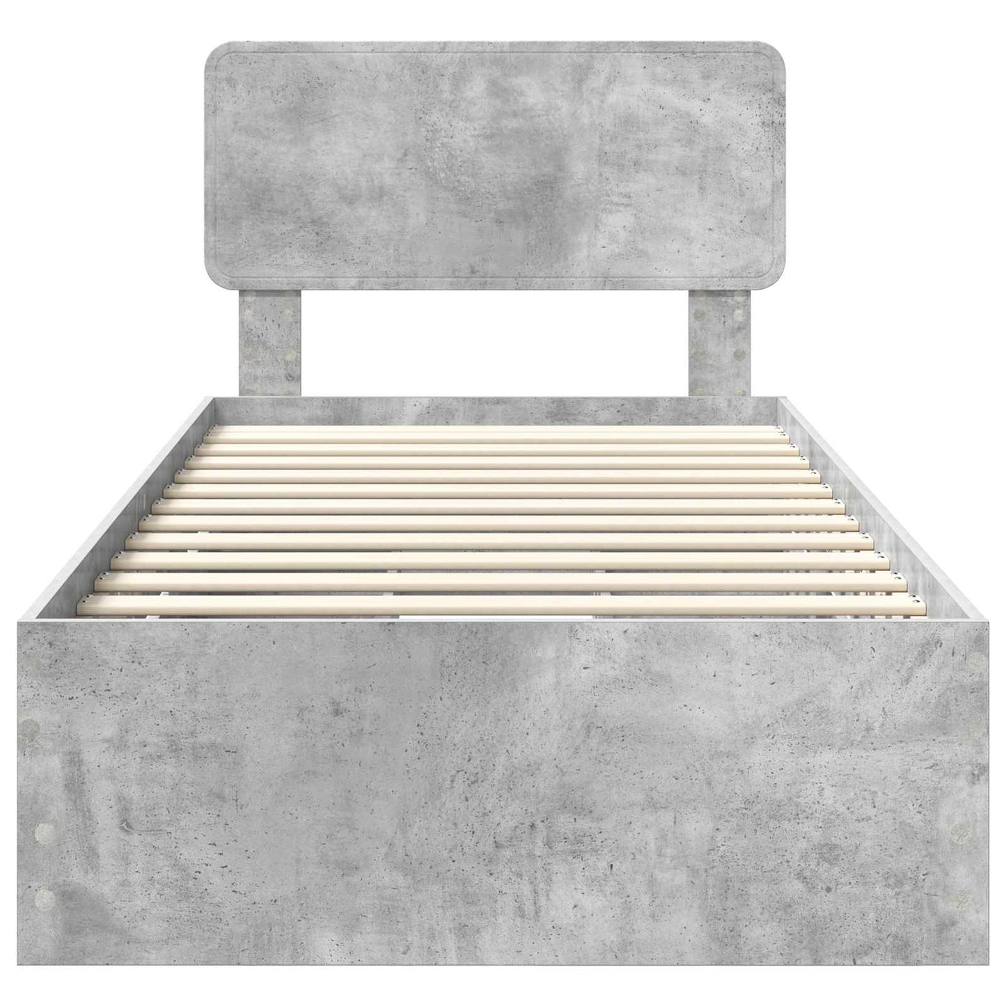 Ágykeret fiókkal tárolóval Beton Szürke 75 x 190 cm Mérnöki fa