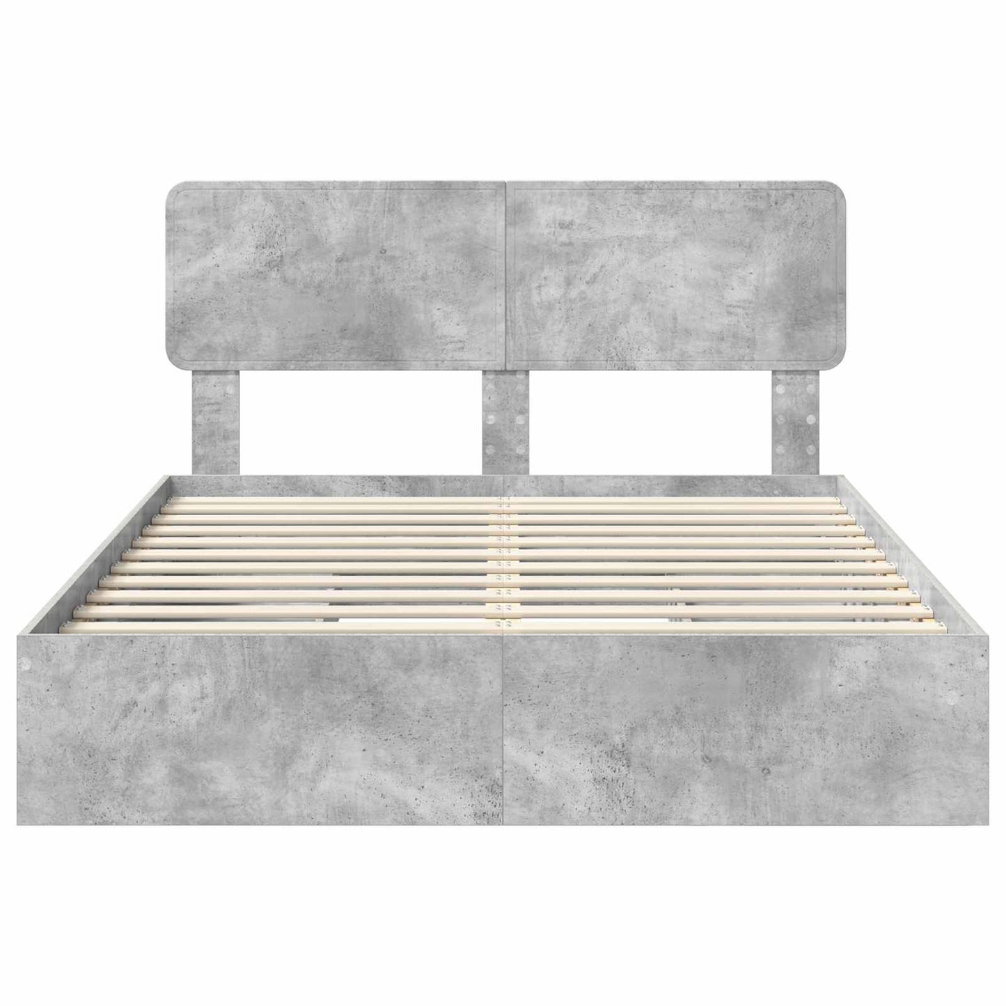 Tárolós Ágy fiókkal Beton Szürke 150 x 200 cm Szerelt Fa