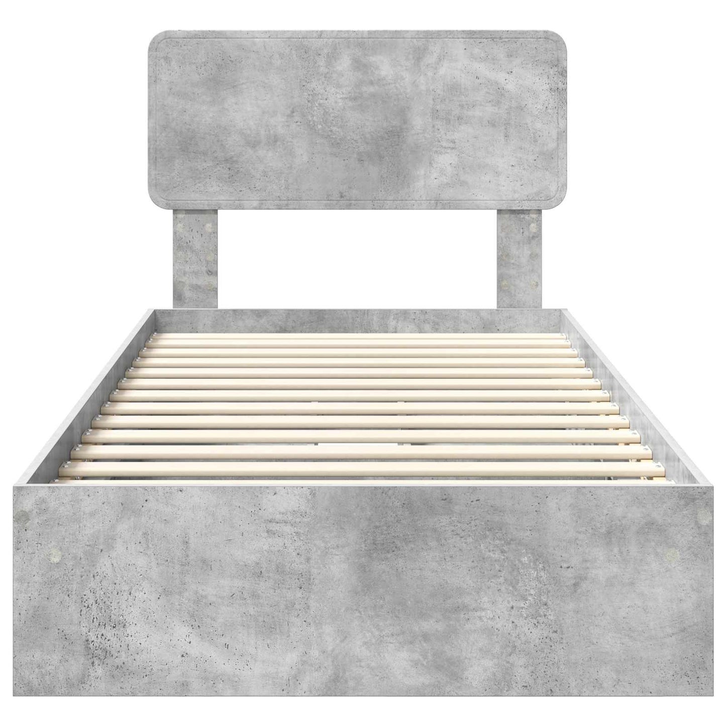 Tárolós Ágy fiókkal Beton Szürke 90 x 190 cm Szerelt Fa