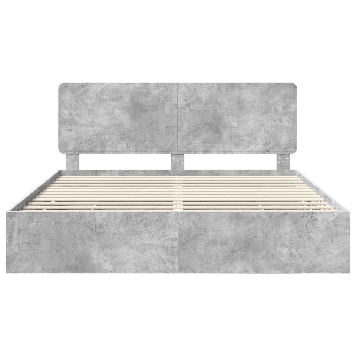 Ágykeret fiókkal tárolóval Beton Szürke 200 x 200 cm Mérnöki Fa