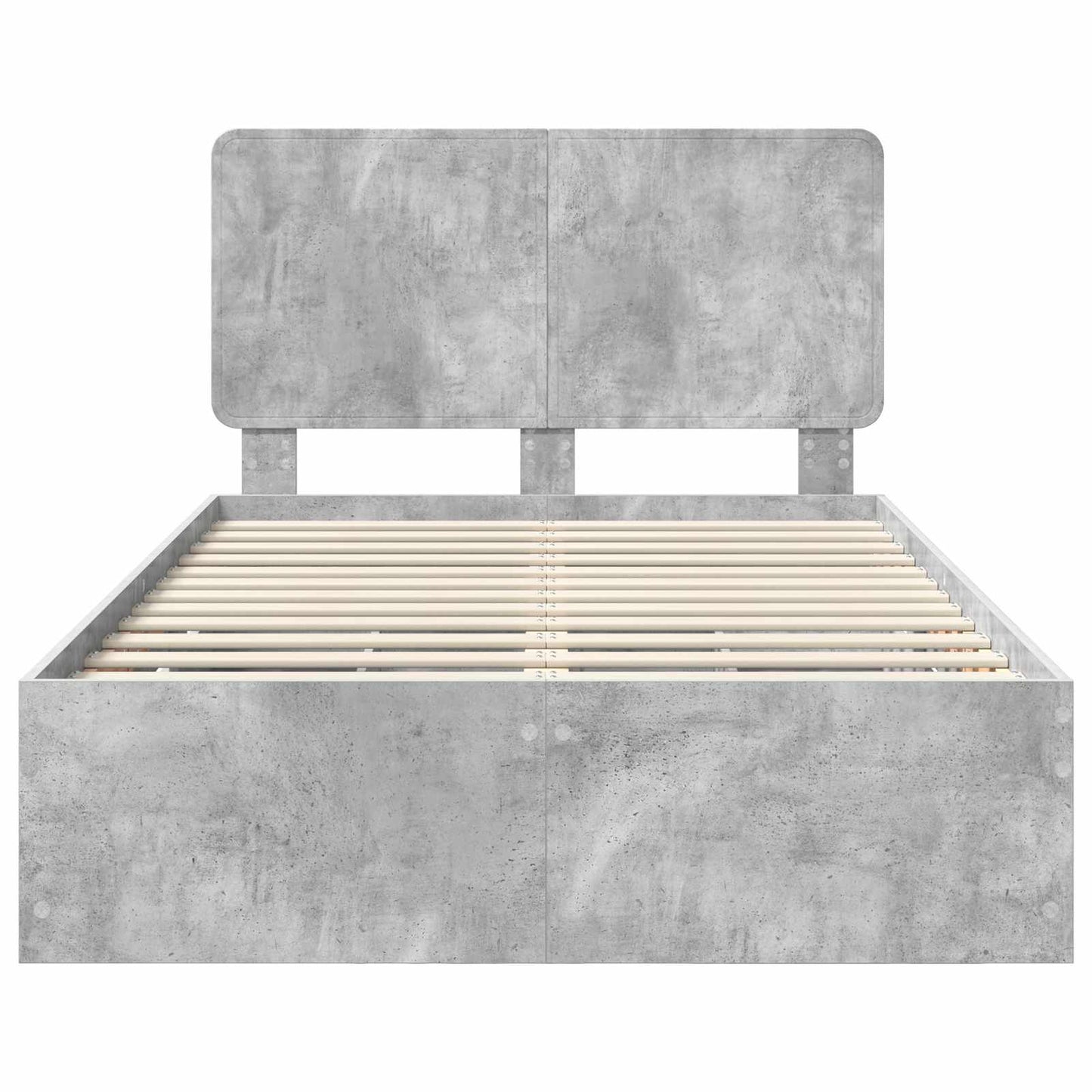 Ágykeret fiókkal tárolóval Beton Szürke 135 x 190 cm Mérnöki Fa