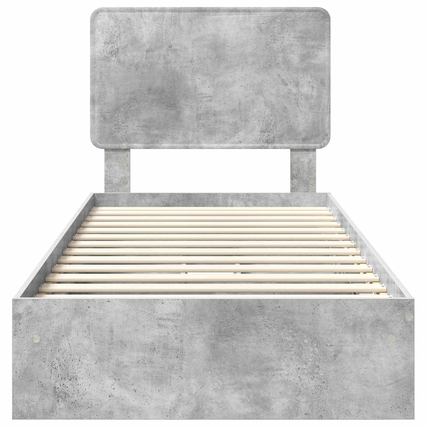 Tárolós Ágy fiókkal Beton Szürke 90 x 190 cm Szerelt Fa