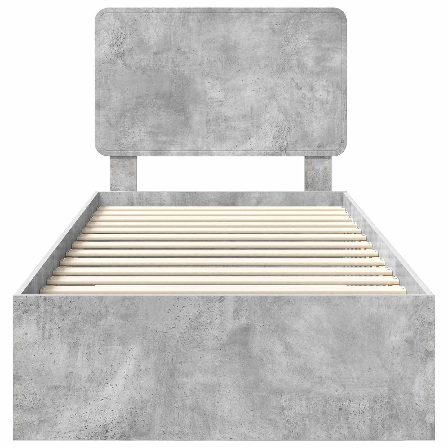 Ágykeret fiókkal tárolóval Beton Szürke 90 x 190 cm Szerelt Fa