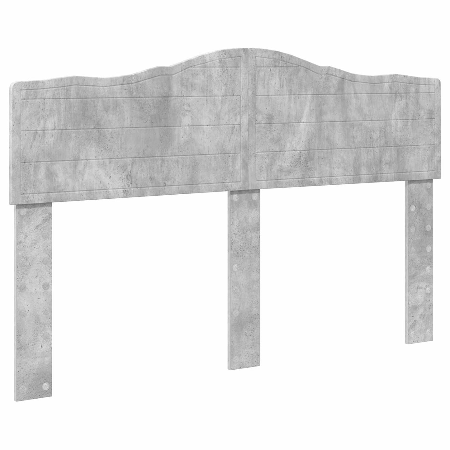 Ágykeret fejtámlával Beton Szürke 150 x 200 cm Tömör fenyőfa