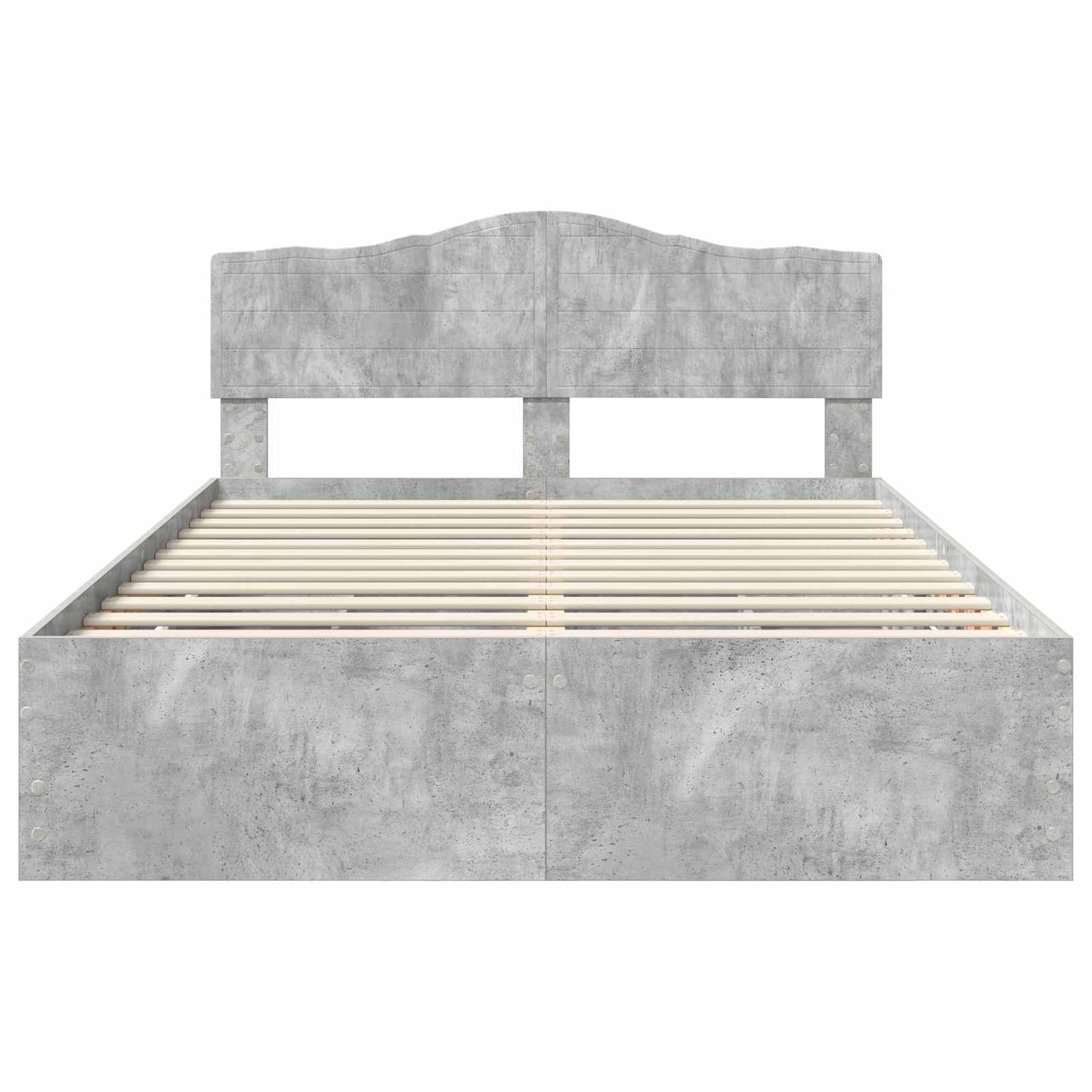 Ágykeret fiókkal tárolóval Beton Szürke 150 x 200 cm Mérnöki Fa