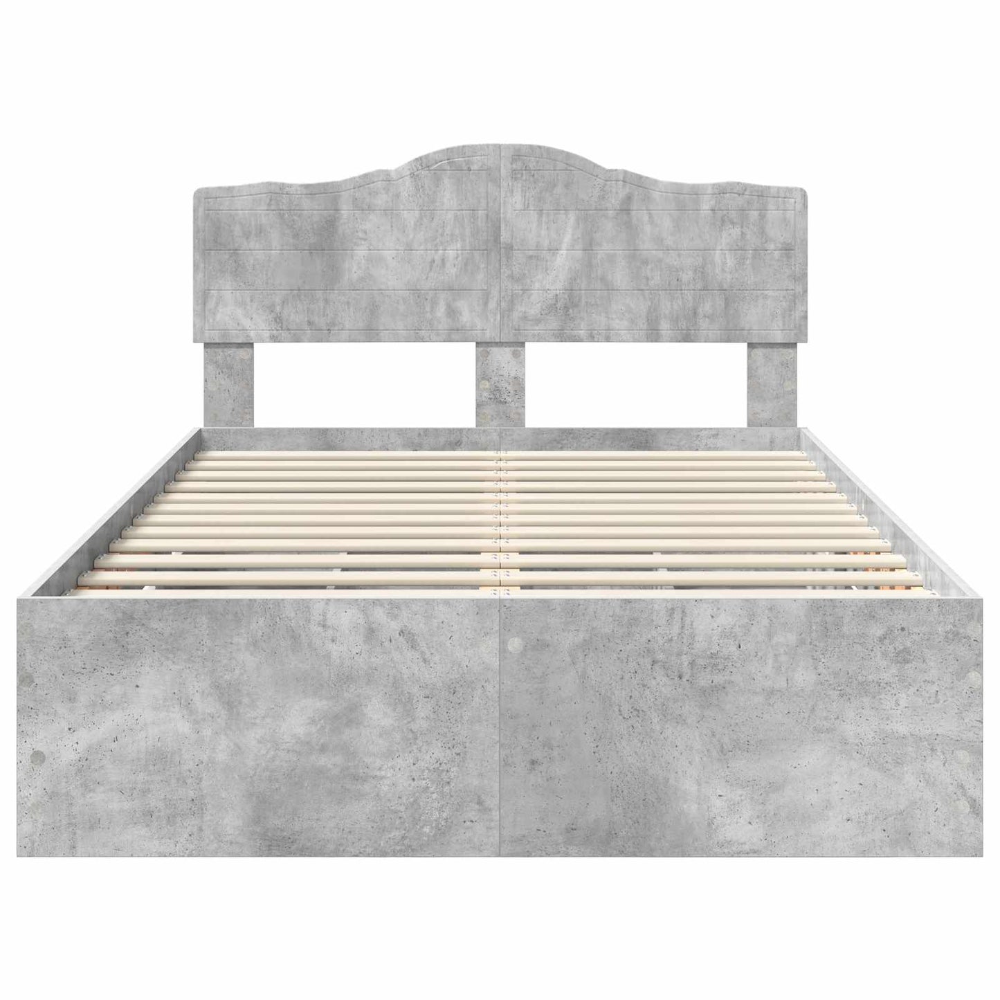 Ágykeret fiókkal tárolóval Beton Szürke 135 x 190 cm Mérnöki Fa