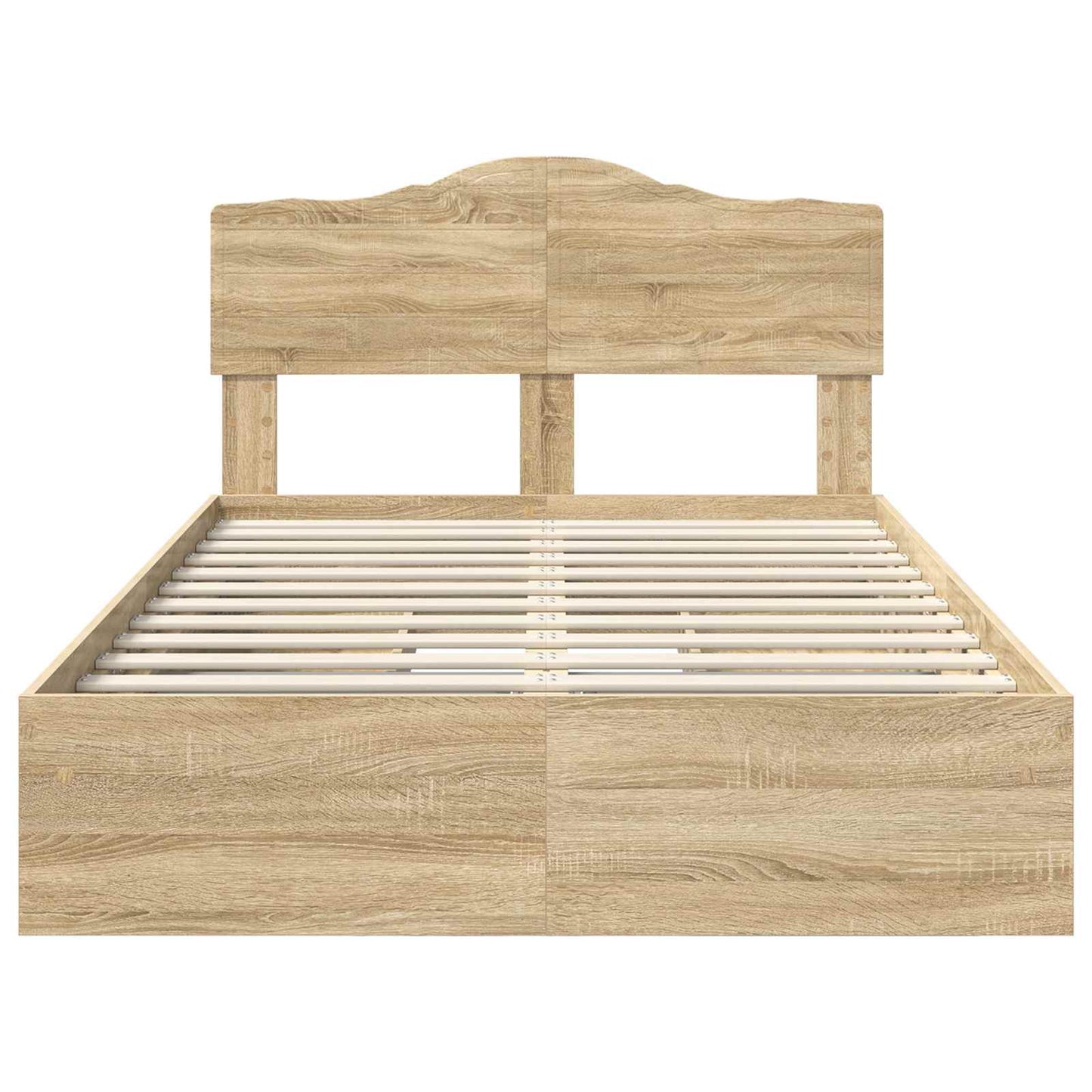 Tárolós Ágy fiókkal Sonoma tölgy 135 x 190 cm Szerelt Fa