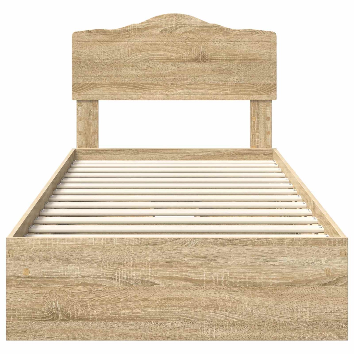 Tárolós Ágy fejtámlával Sonoma tölgy 100 x 200 cm Faanyag