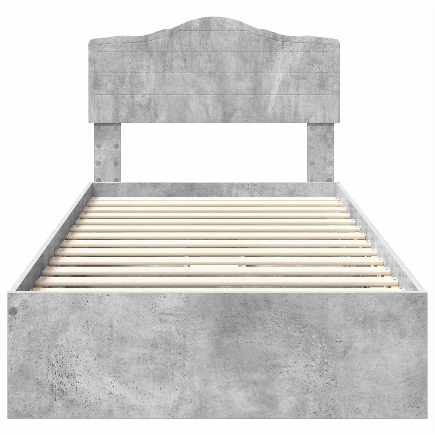Tárolós Ágy fiókkal Beton Szürke 90 x 190 cm Szerelt Fa
