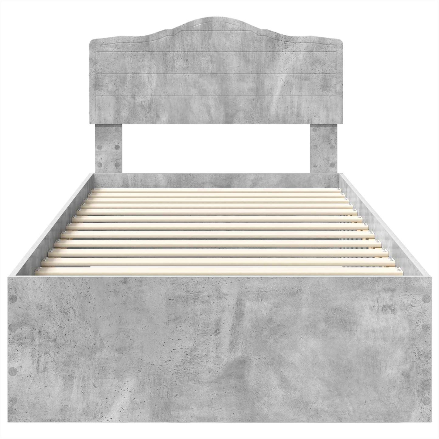 Ágykeret fiókkal tárolóval Beton Szürke 100 x 200 cm Szerelt Fa