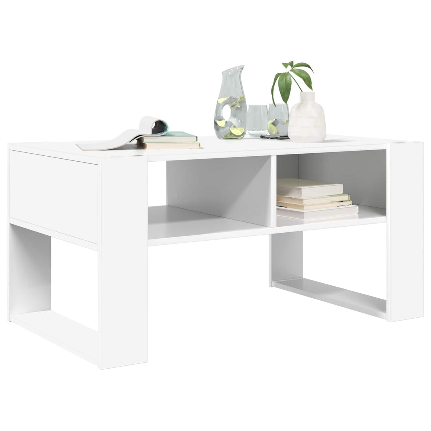 Dohányzóasztal Fehér 92 x 53 x 45 cm Szerelt Fa