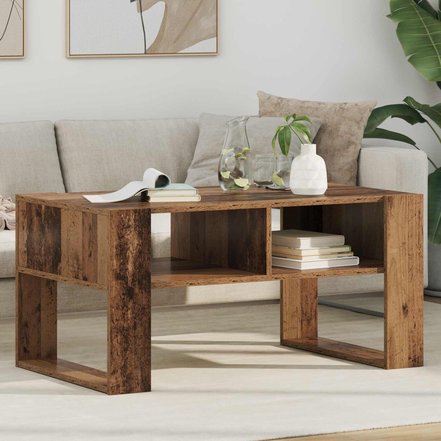 Dohányzóasztal Öreg fa 92 x 53 x 45 cm Szerelt Fa