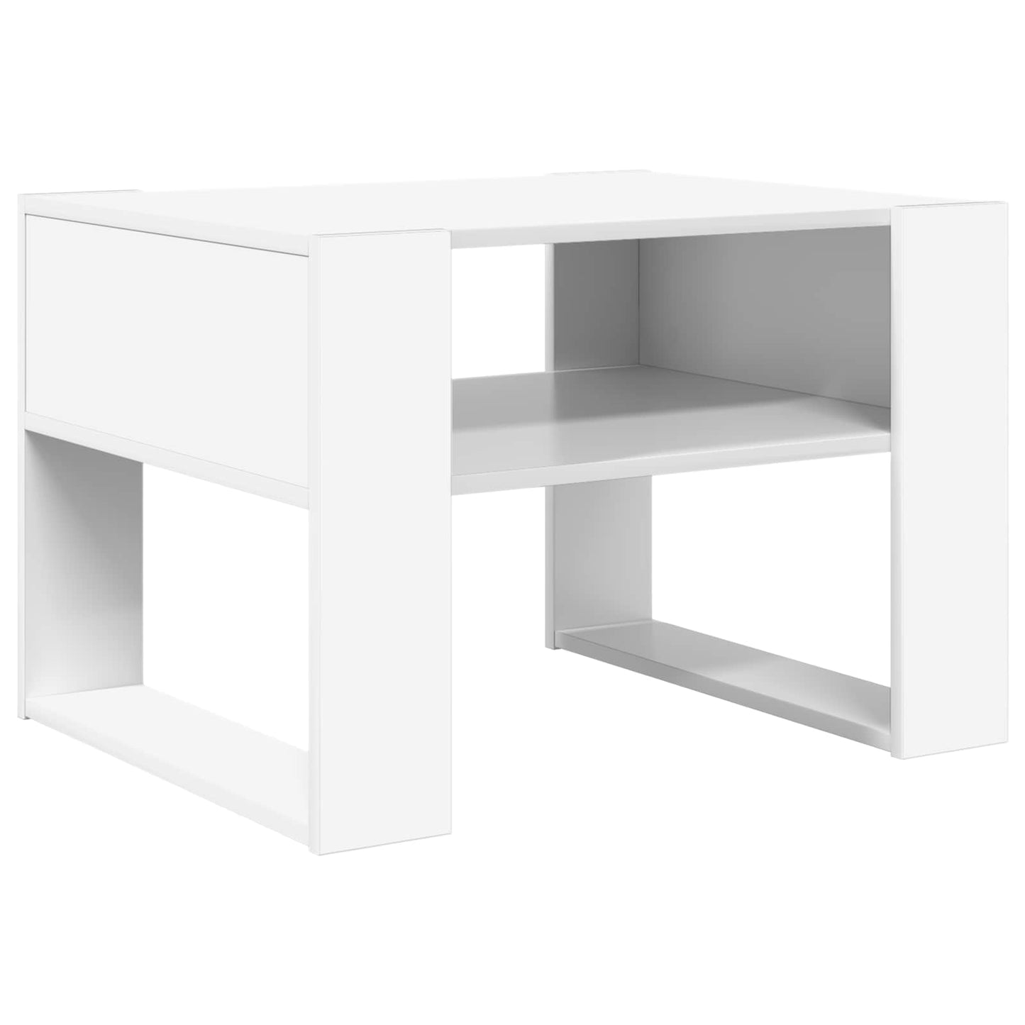 Dohányzóasztal Fehér 66 x 53 x 45 cm Szerelt Fa