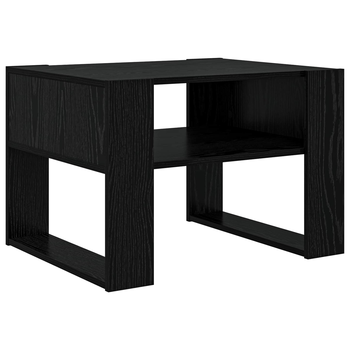 Dohányzóasztal Fekete tölgy 66 x 53 x 45 cm Szerelt Fa
