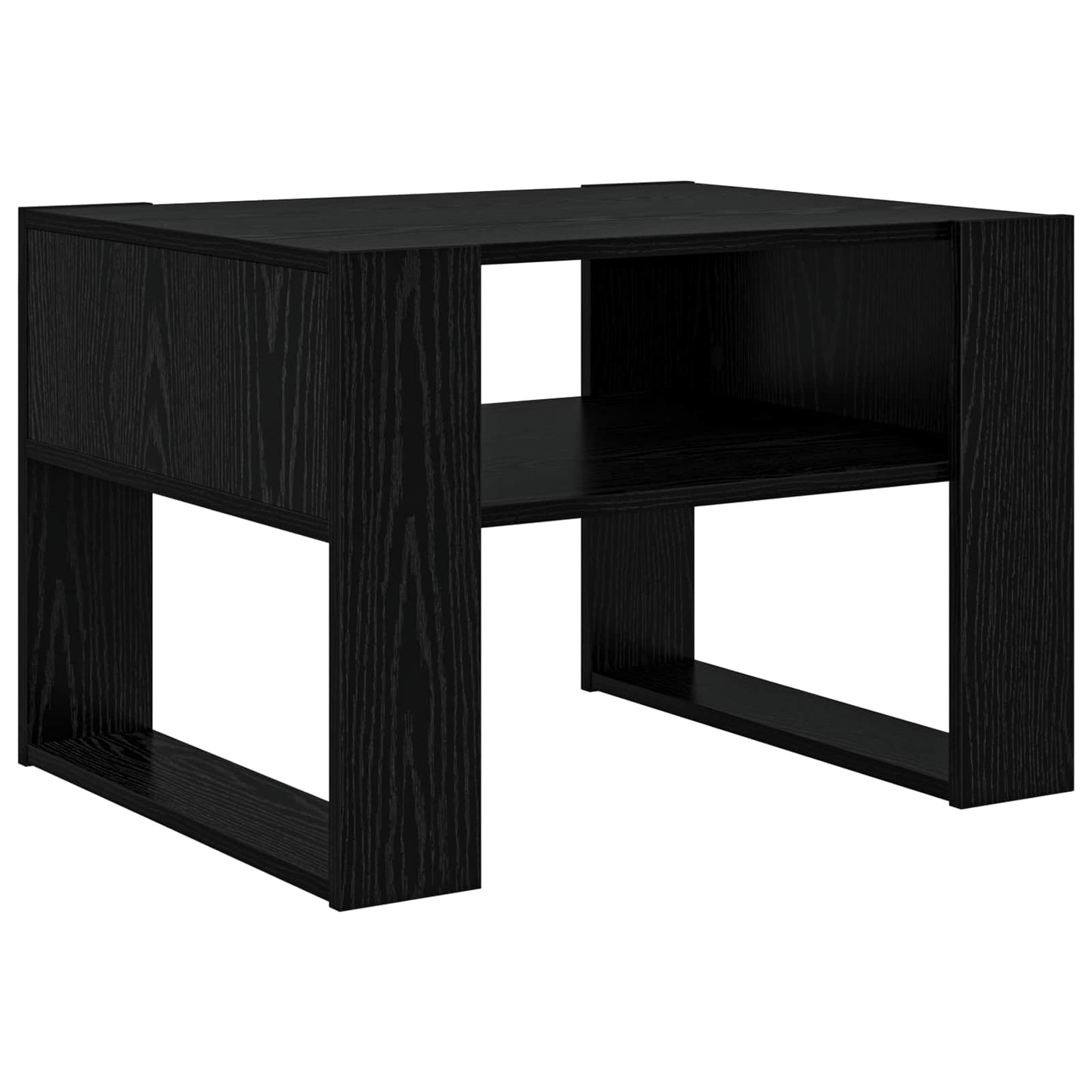 Dohányzóasztal Fekete tölgy 66 x 53 x 45 cm Szerelt Fa