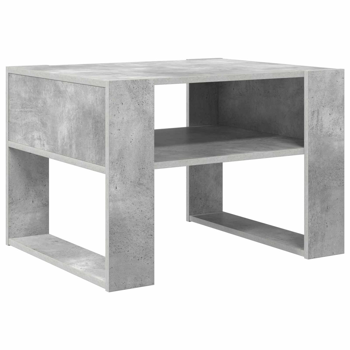 Dohányzóasztal Beton Szürke 66 x 53 x 45 cm Szerelt Fa
