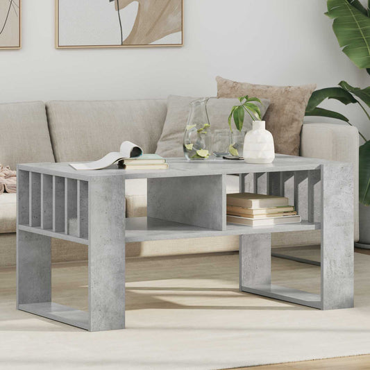 Dohányzóasztal Beton Szürke 92 x 49,5 x 45 cm Faanyag