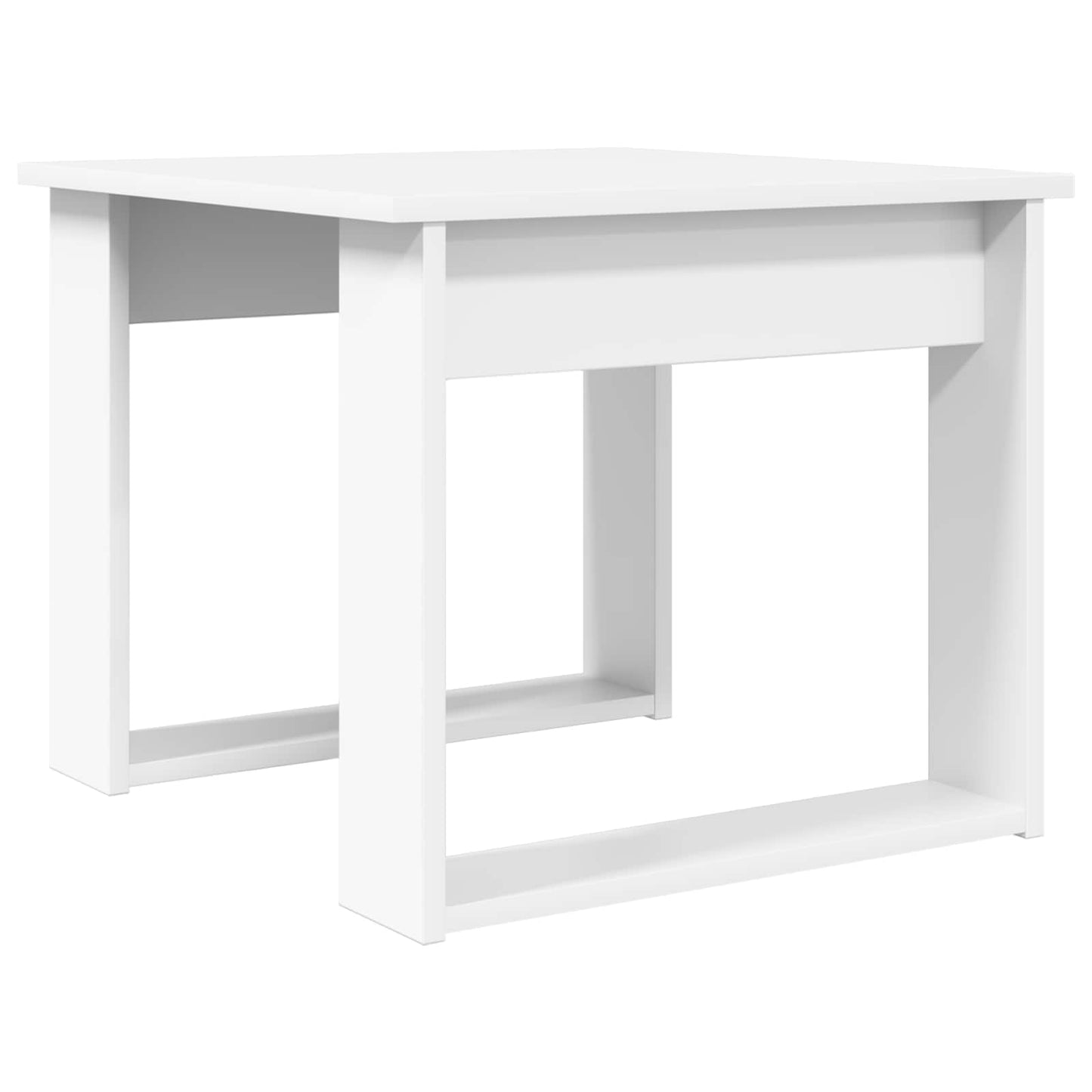 Kávasztal Szett 2 pcs Fehér 50 x 52 x 42 cm Szerelt Fa
