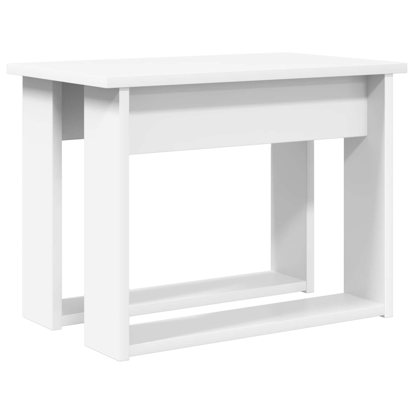 Kávasztal Szett 2 pcs Fehér 50 x 52 x 42 cm Szerelt Fa