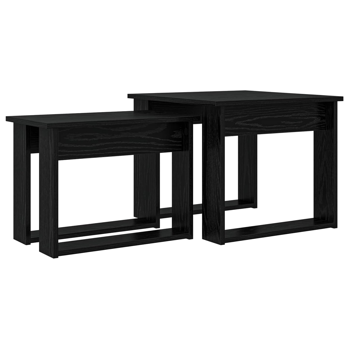 Kávasztal Szett 2 pcs Fekete tölgy 50 x 52 x 42 cm Szerelt Fa