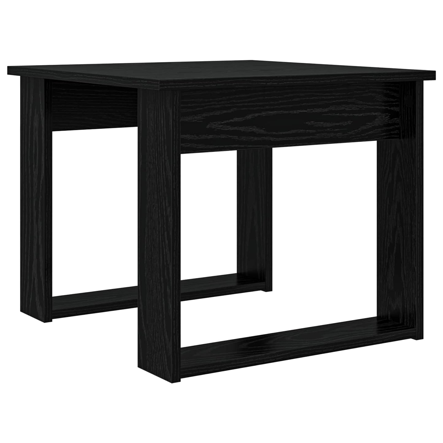 Kávasztal Szett 2 pcs Fekete tölgy 50 x 52 x 42 cm Szerelt Fa