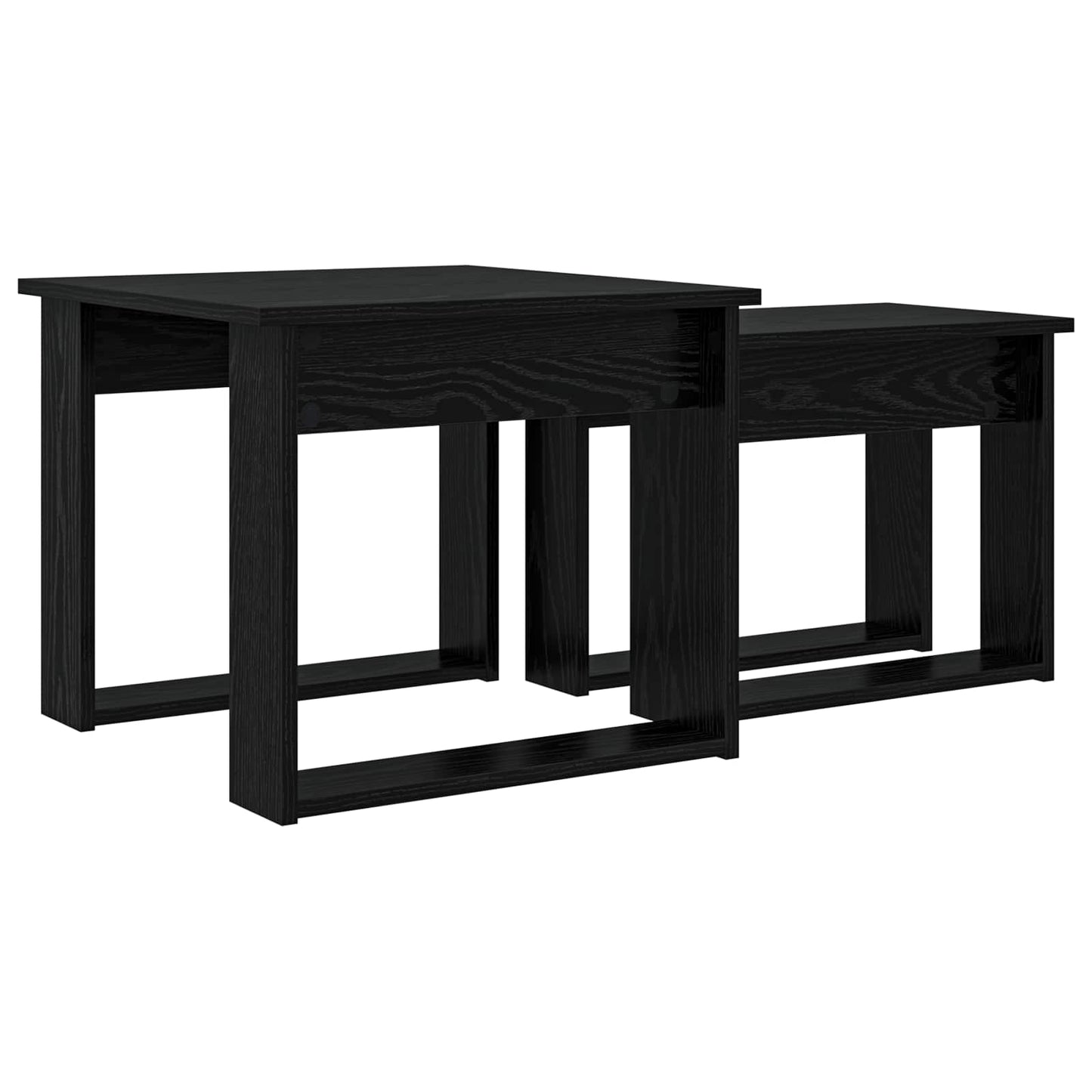 Kávasztal Szett 2 pcs Fekete tölgy 50 x 52 x 42 cm Szerelt Fa