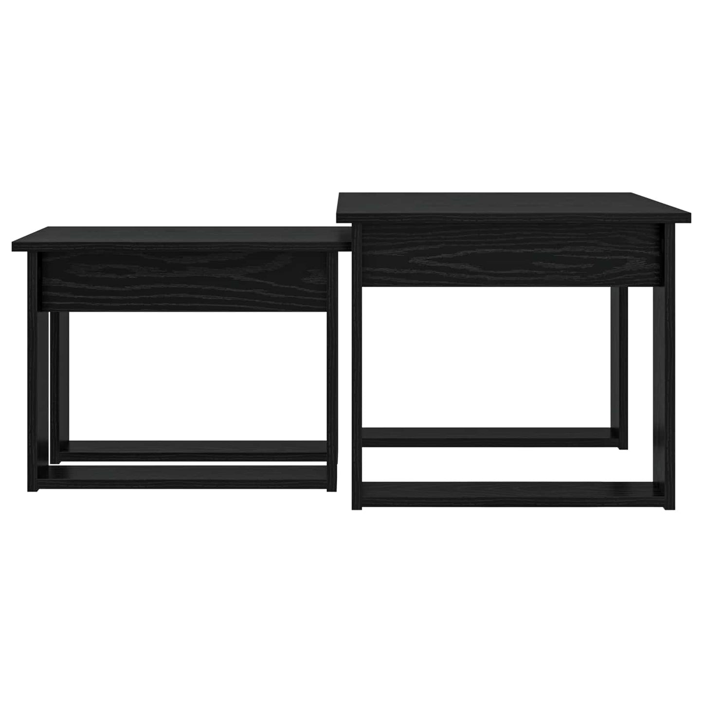 Kávasztal Szett 2 pcs Fekete tölgy 50 x 52 x 42 cm Szerelt Fa