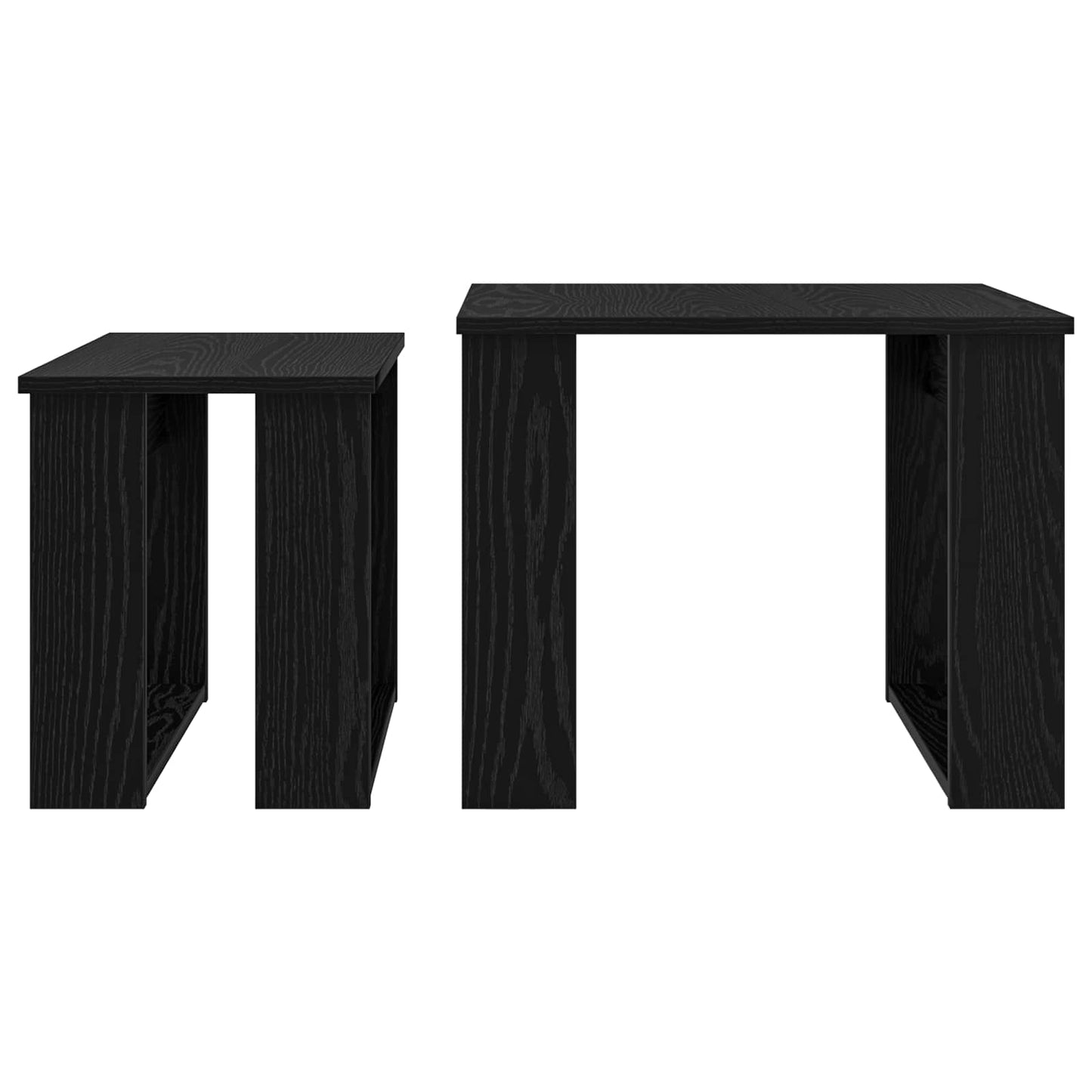 Kávasztal Szett 2 pcs Fekete tölgy 50 x 52 x 42 cm Szerelt Fa
