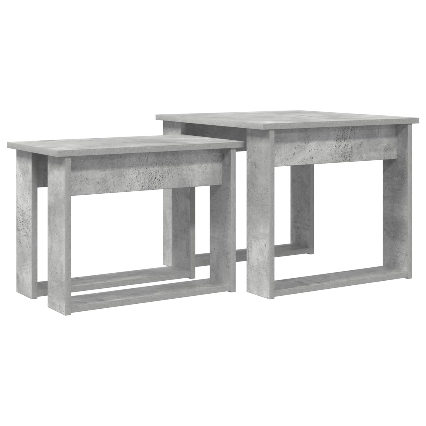 Kávasztal Szett 2 pcs Beton Szürke 50 x 52 x 42 cm Szerelt Fa