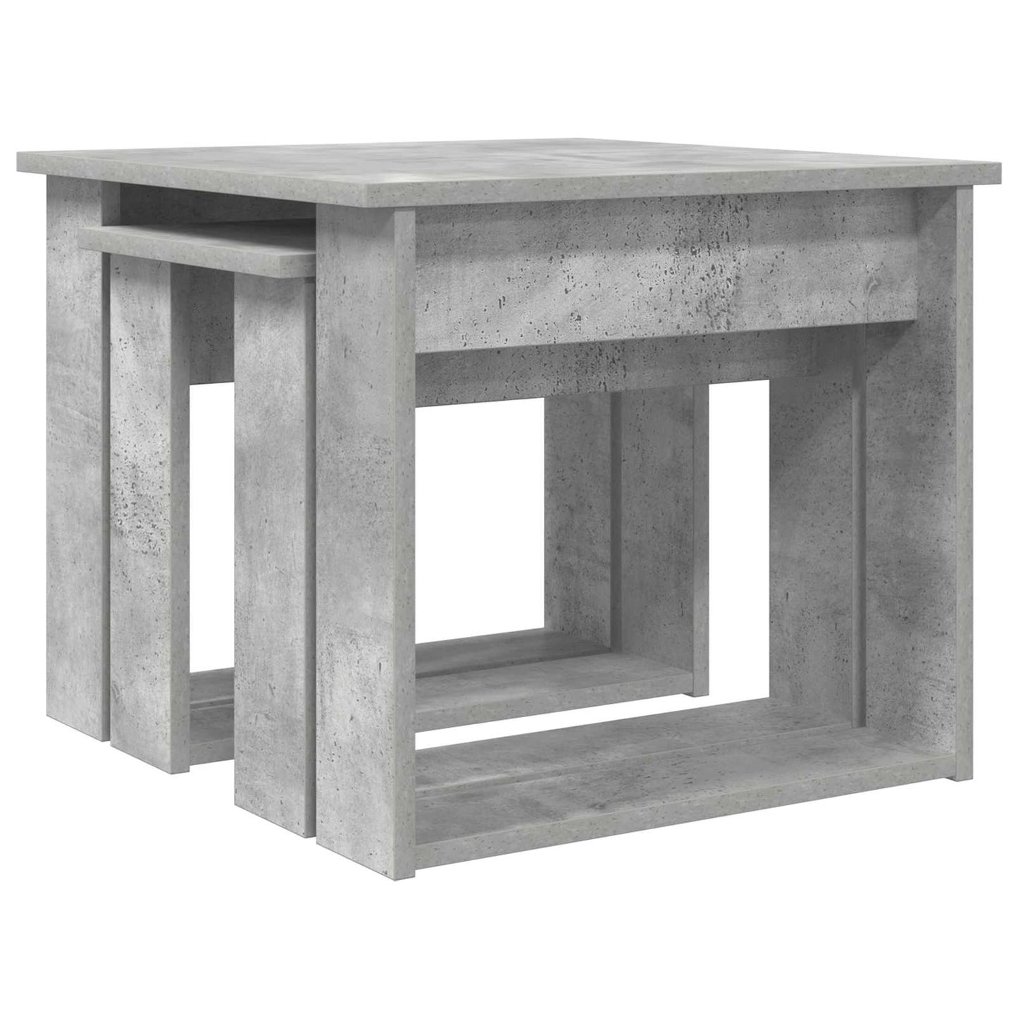 Kávasztal Szett 2 pcs Beton Szürke 50 x 52 x 42 cm Szerelt Fa