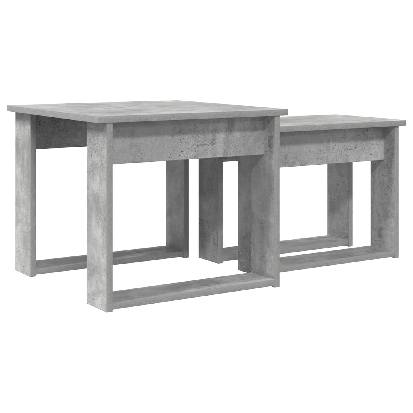 Kávasztal Szett 2 pcs Beton Szürke 50 x 52 x 42 cm Szerelt Fa