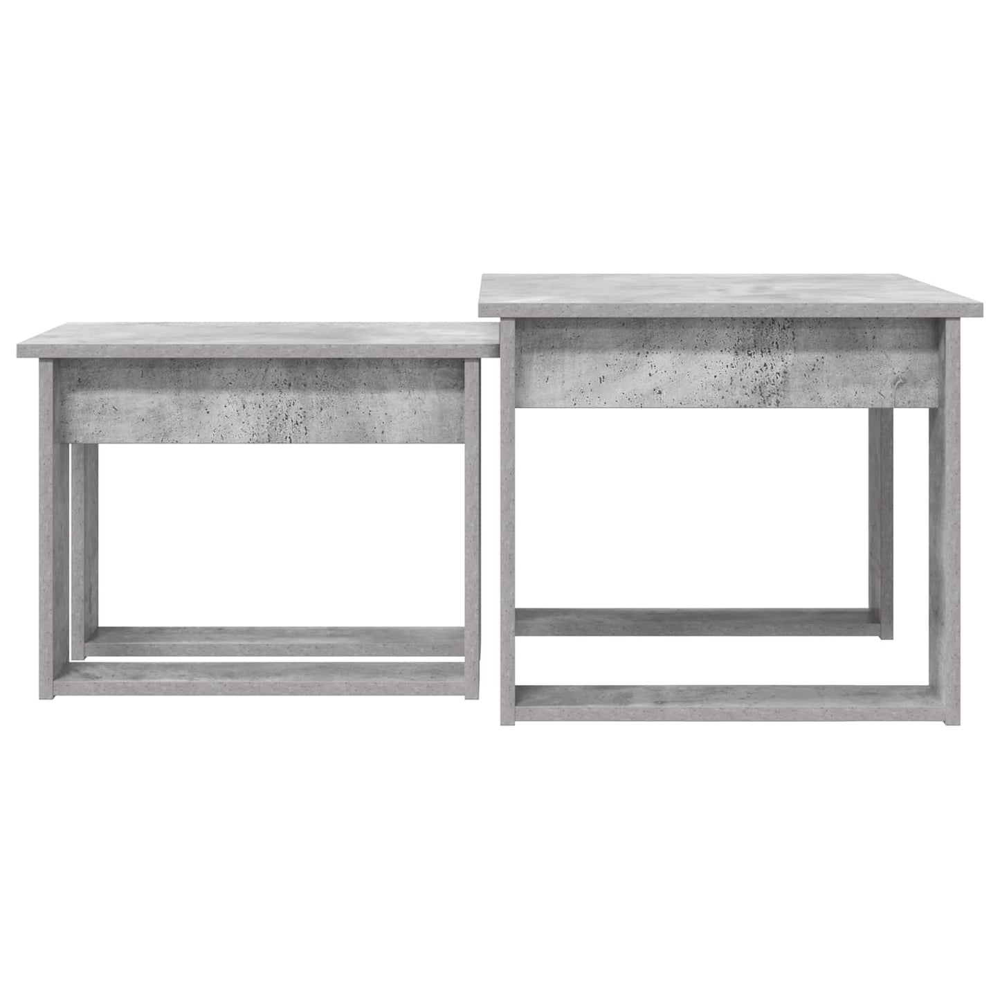 Kávasztal Szett 2 pcs Beton Szürke 50 x 52 x 42 cm Szerelt Fa