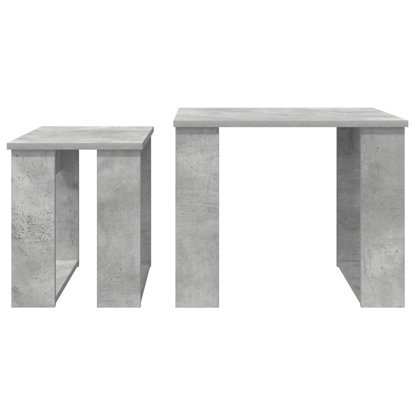 Kávasztal Szett 2 pcs Beton Szürke 50 x 52 x 42 cm Szerelt Fa
